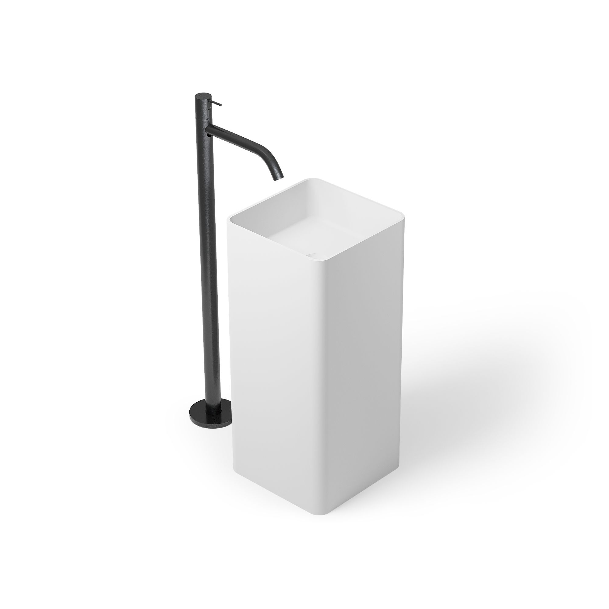 KT-6101 Resin Stone Cone Shape Freestanding Stand Alone Sink