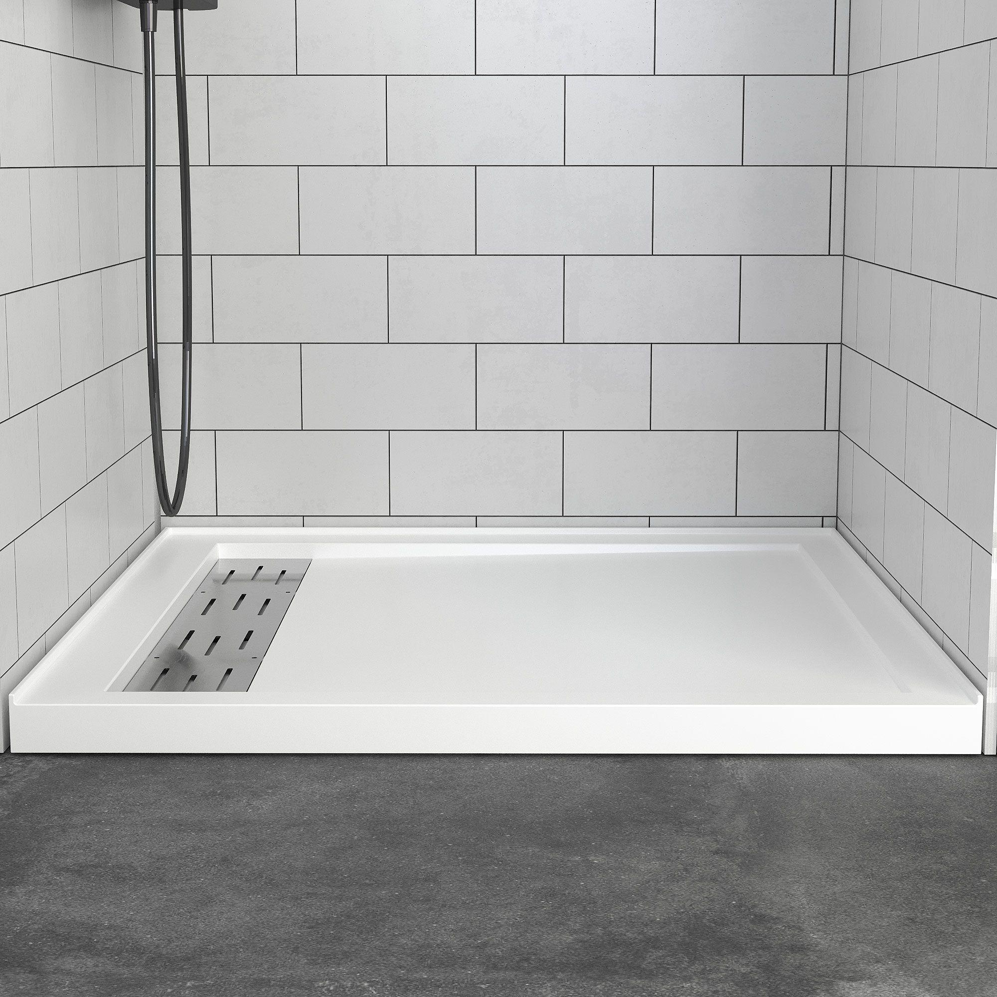 KT-ST011 38×38inch Square Solid Surface Stone Shower Base