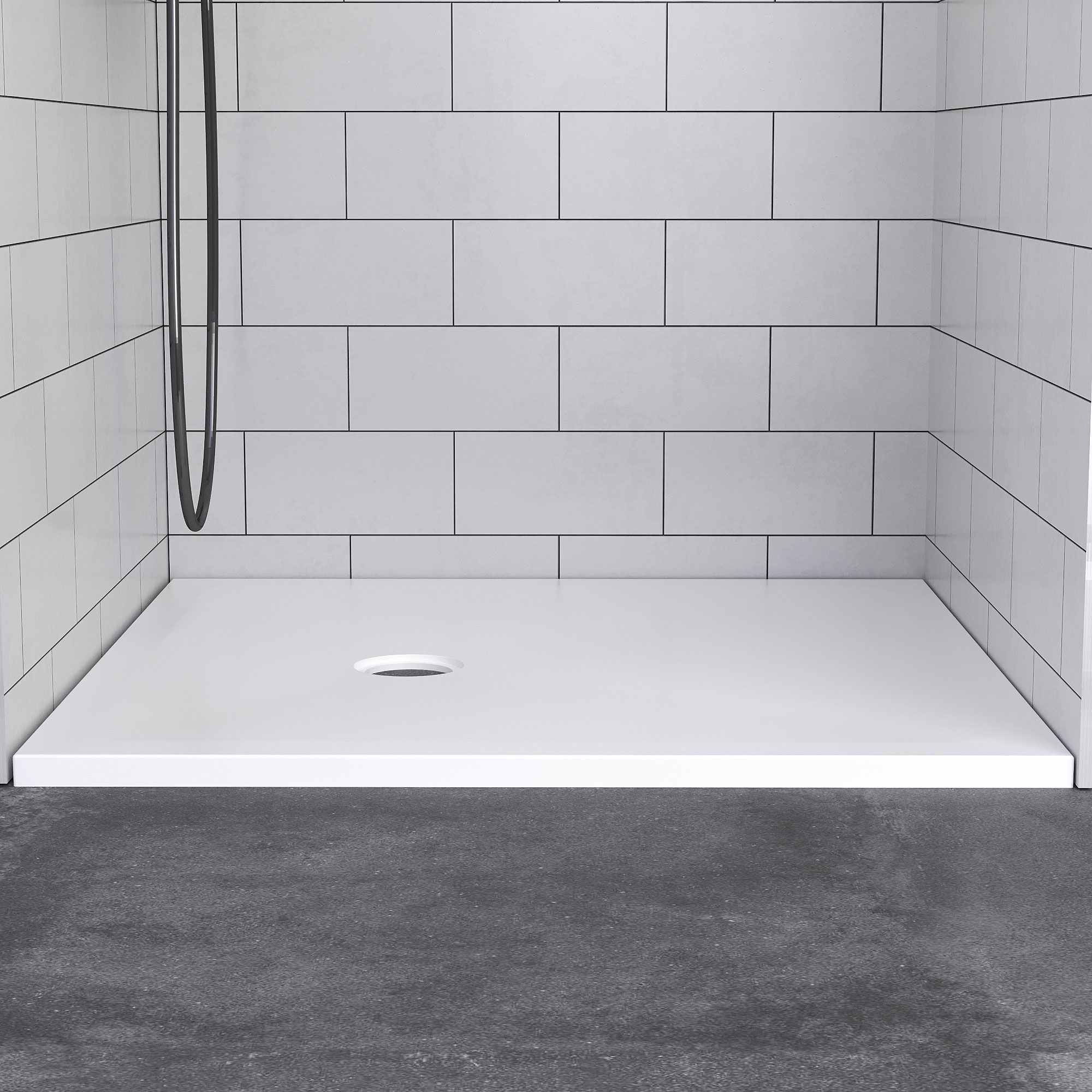 KT-ST021 900×900 Quadrant Shower Tray Solid Surface Shower Pan