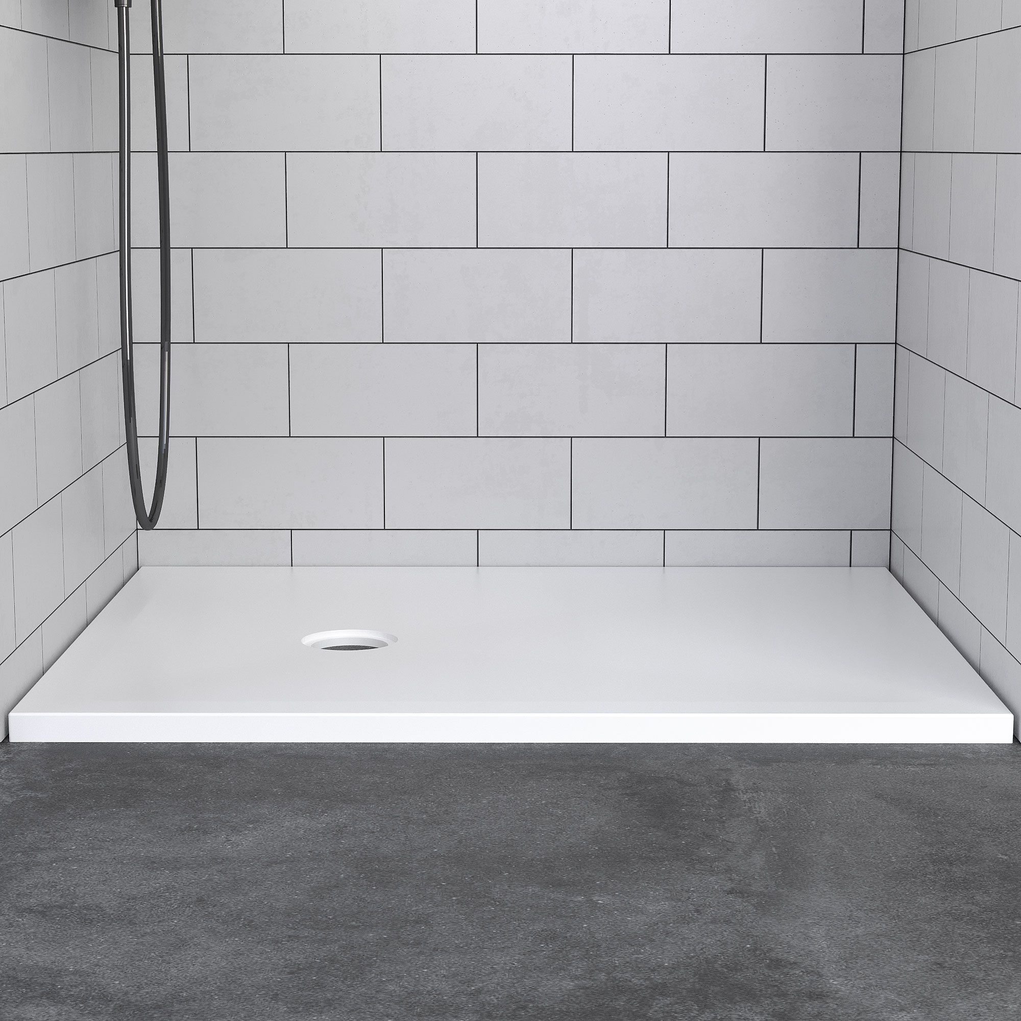 KT-ST022 1000×800 Shower Tray Solid Surface Shower Base