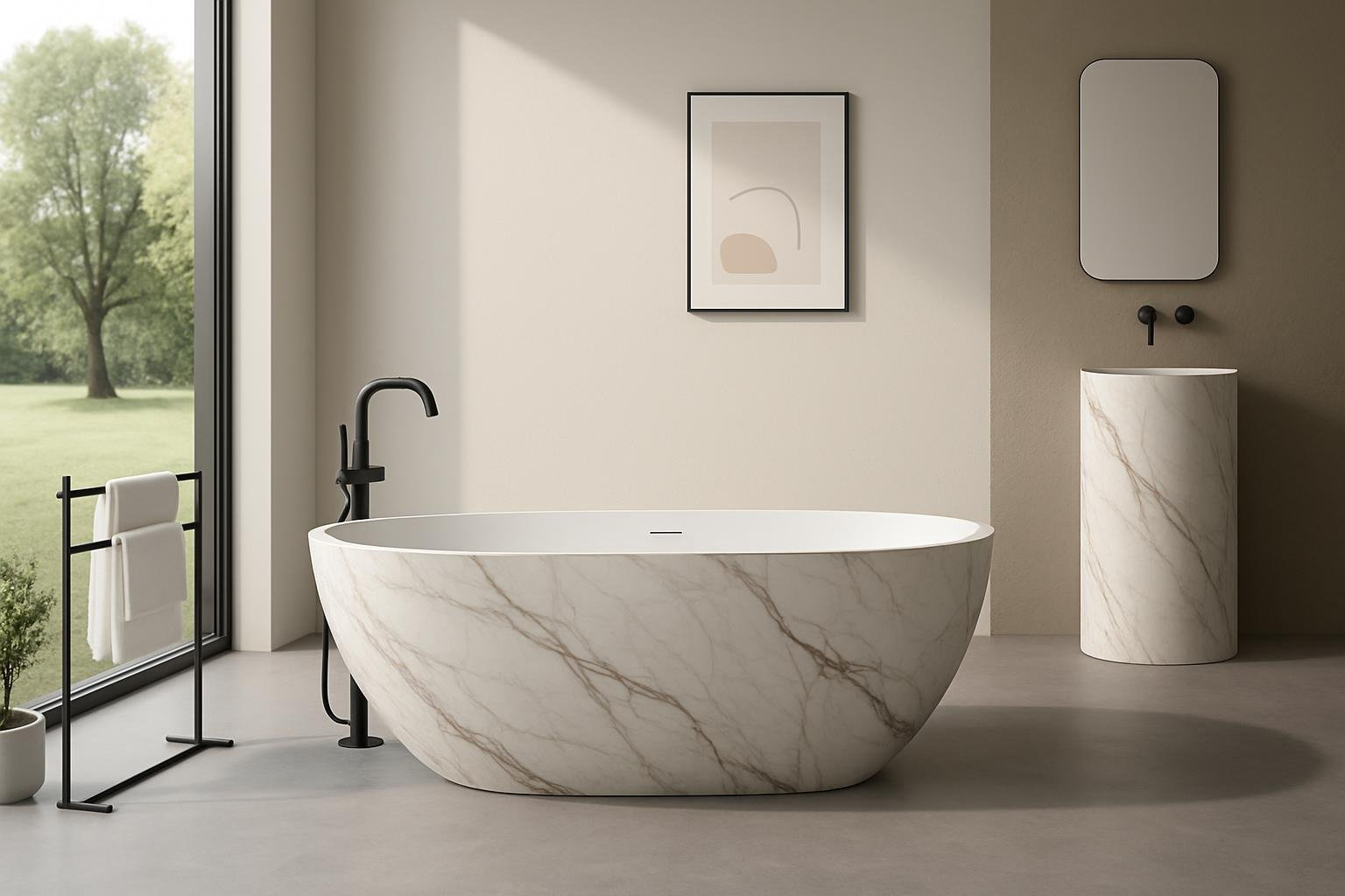 Modern bathroom ideas with solid surface bathtubs for a sleek and functional upgrade