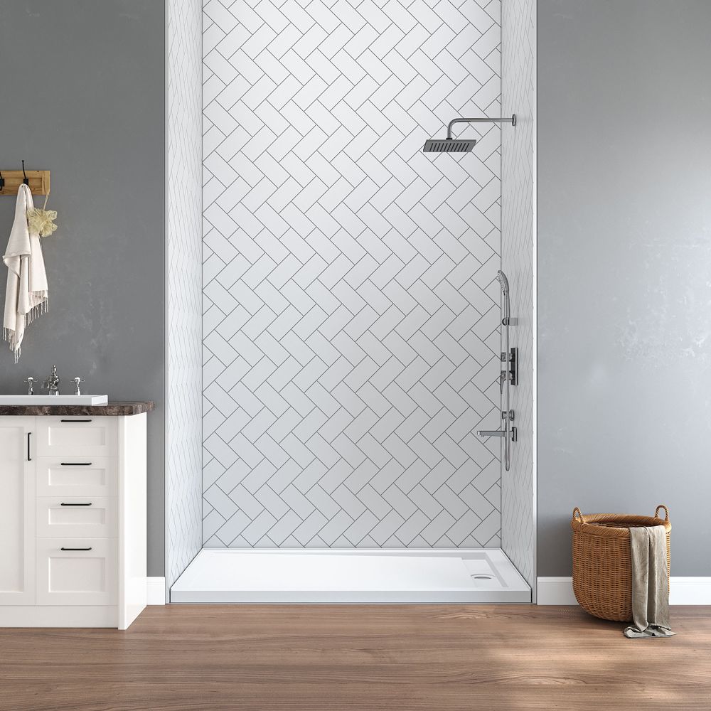 KT-SW005 Bathroom Decoration Customize Solid Surface Shower Walls