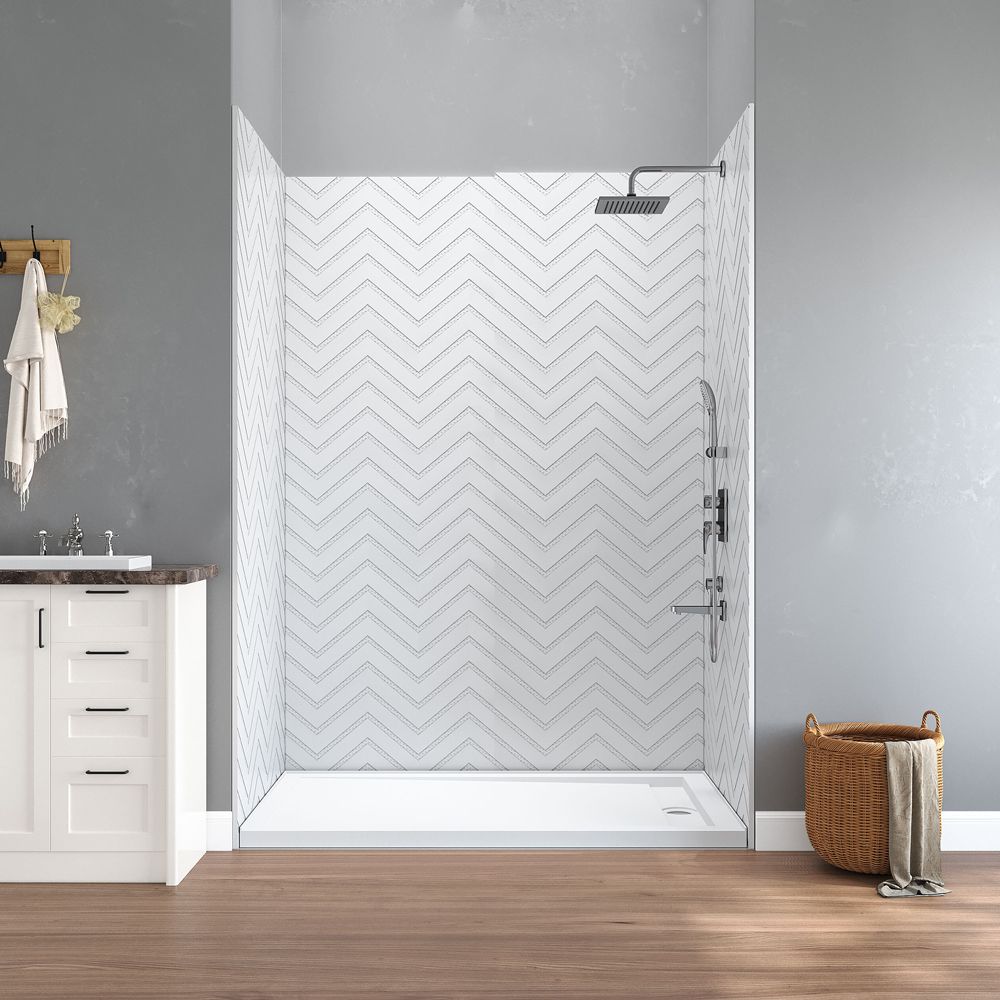 KT-SW007 Solid Surface 3-piece Easy Up Bathroom Wall Panels