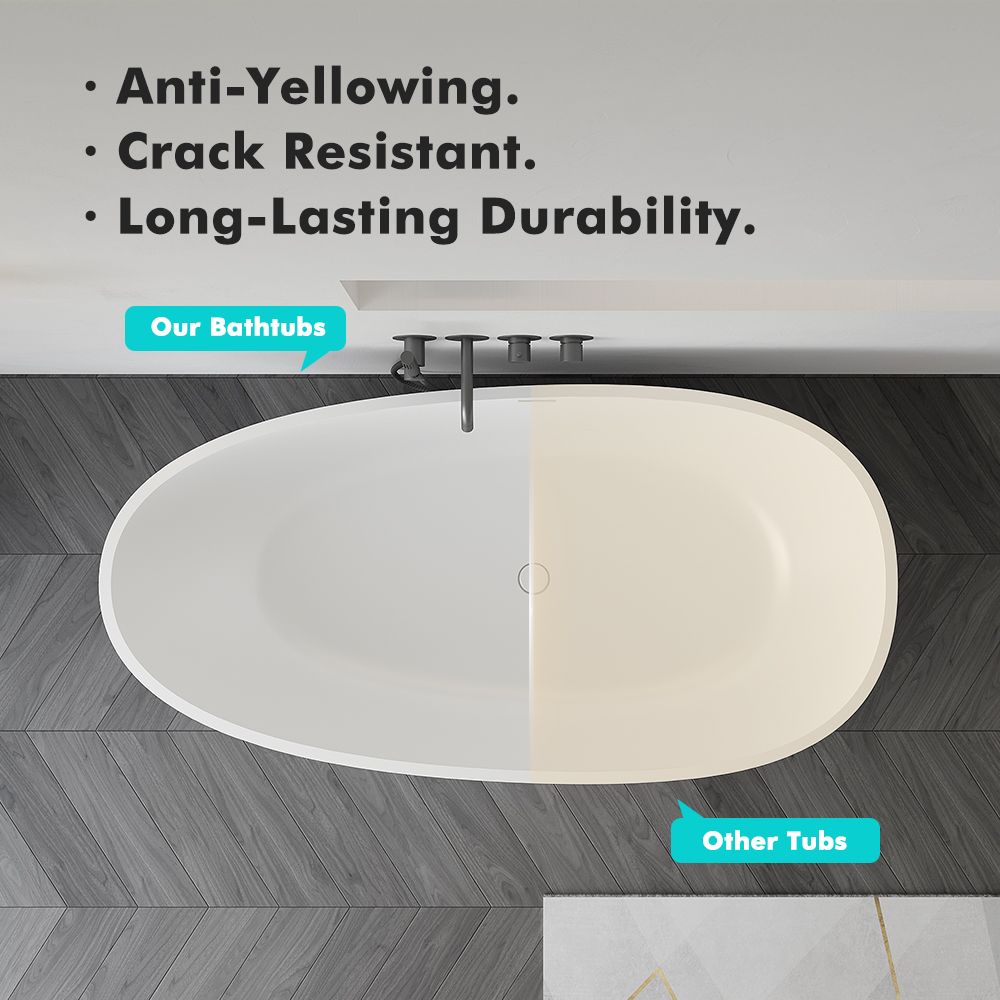 KT-8102 Egg Shape Solid Surface Baths Freestanding Soaking Baths
