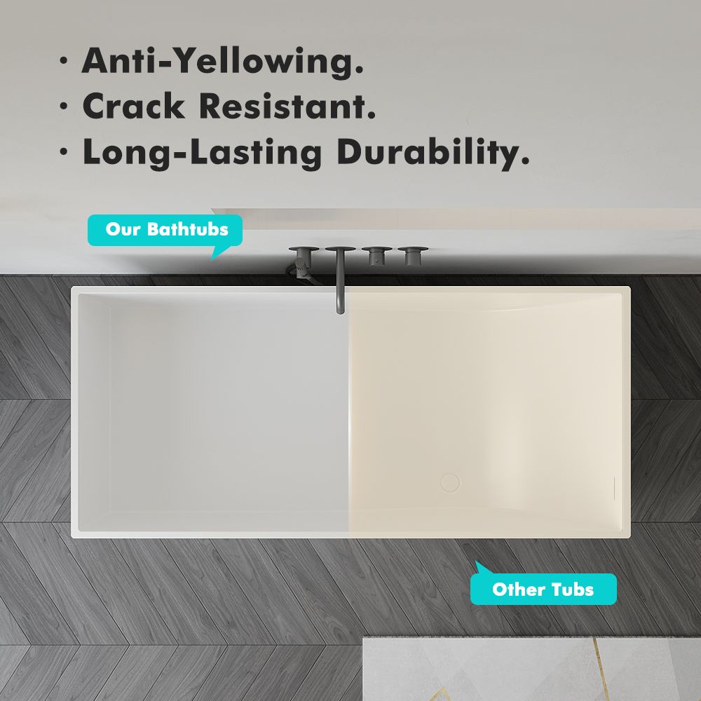 KT-8109 Rectangular Freestanding Tub Made From Solid Surface