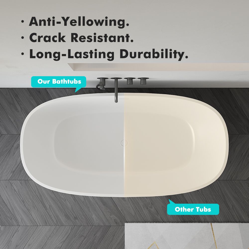 KT-8114 Artificial Stone Bathtubs Polymarble Freestanding Bathtub