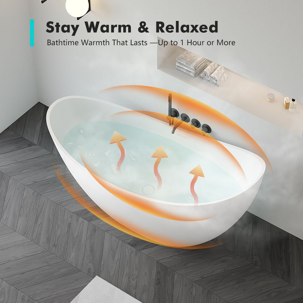 KT-8111 Moon Shaped Bath Tub Stone Resin Bathtubs For Sale