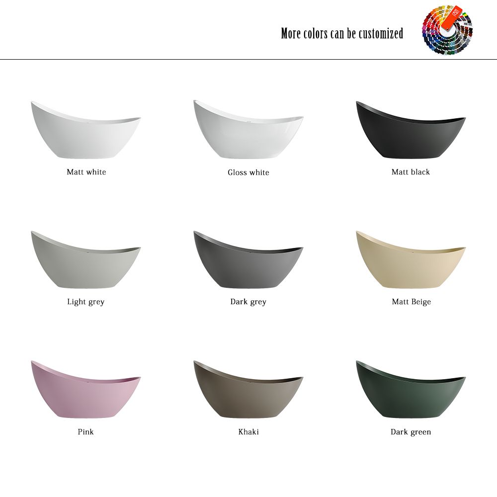KT-8111 Moon Shaped Bath Tub Stone Resin Bathtubs For Sale