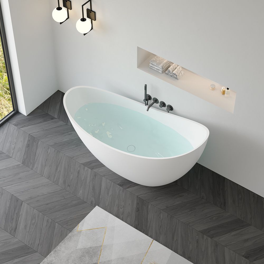 KT-8111 Moon Shaped Bath Tub Stone Resin Bathtubs For Sale