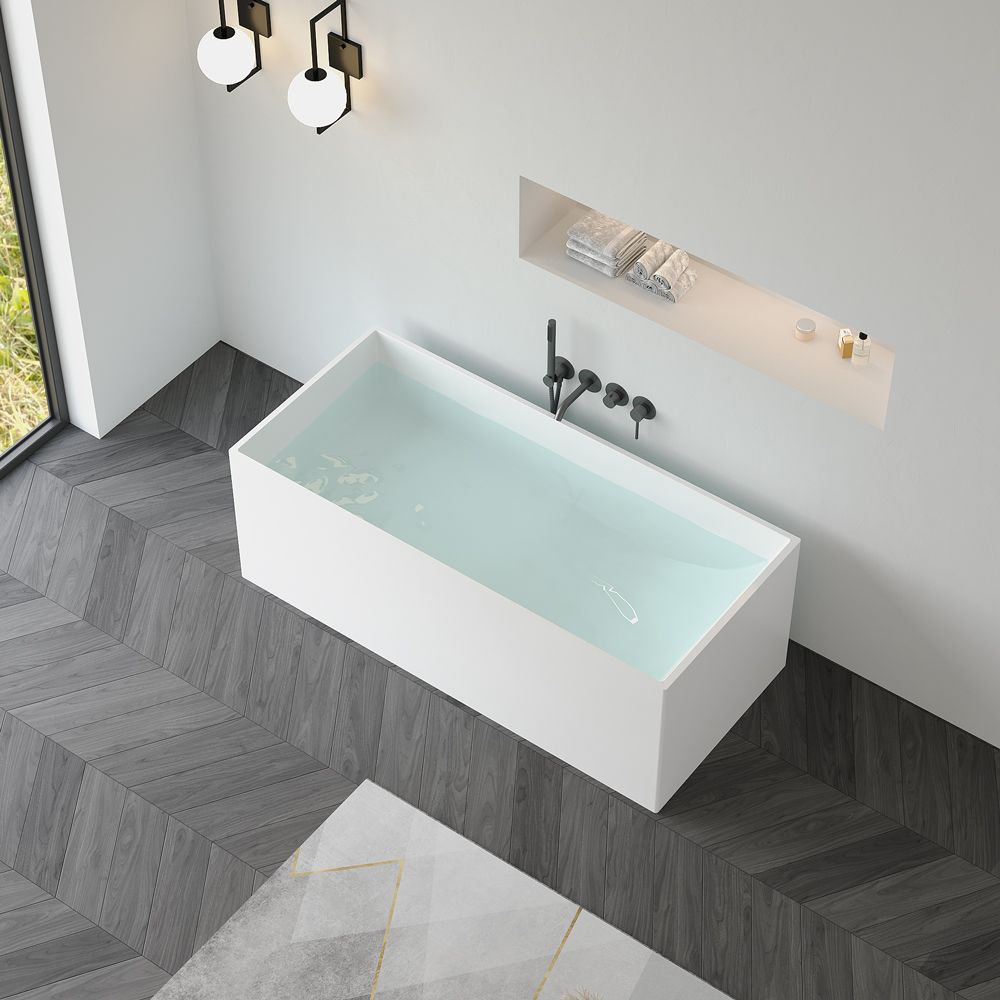 KT-8109 Rectangular Freestanding Tub Made From Solid Surface