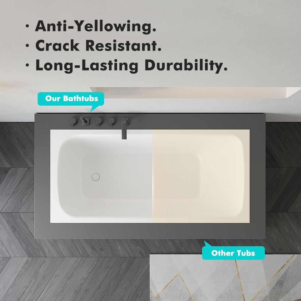 KT-8117 Solid Surface Tub Drop-in Bathtub Stone Resin Bathtub