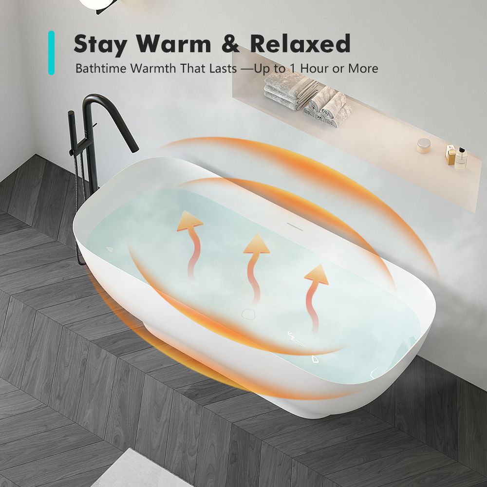 KT-8203 Solid Surface Soaking Tub Rectangular Soaking Tub