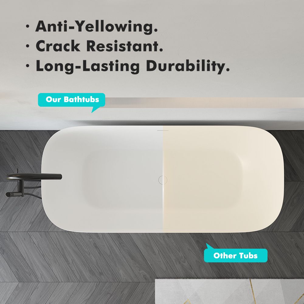 KT-8203 Solid Surface Soaking Tub Rectangular Soaking Tub