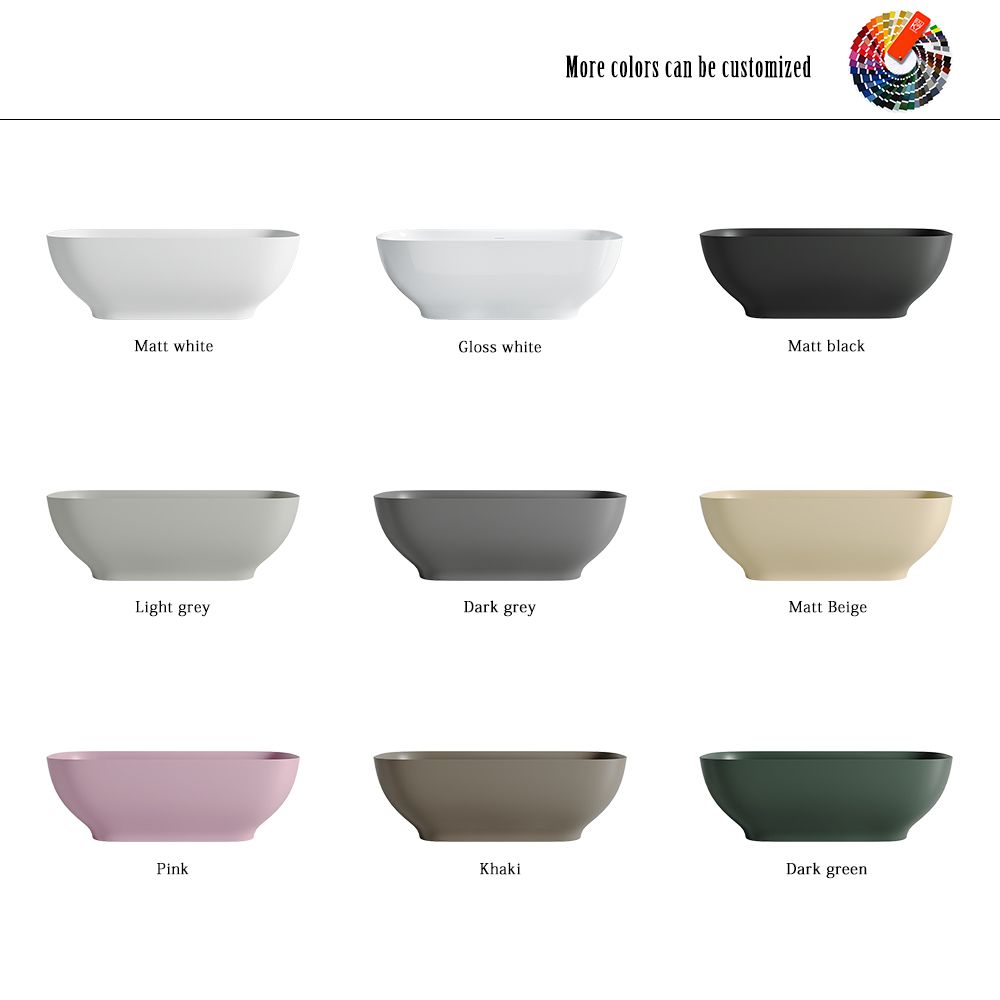 KT-8203 Solid Surface Soaking Tub Rectangular Soaking Tub