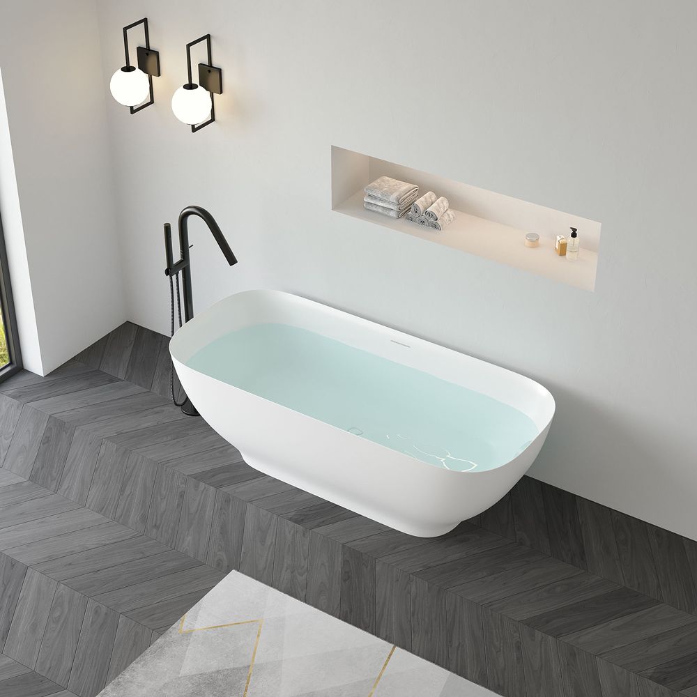 KT-8203 Solid Surface Soaking Tub Rectangular Soaking Tub