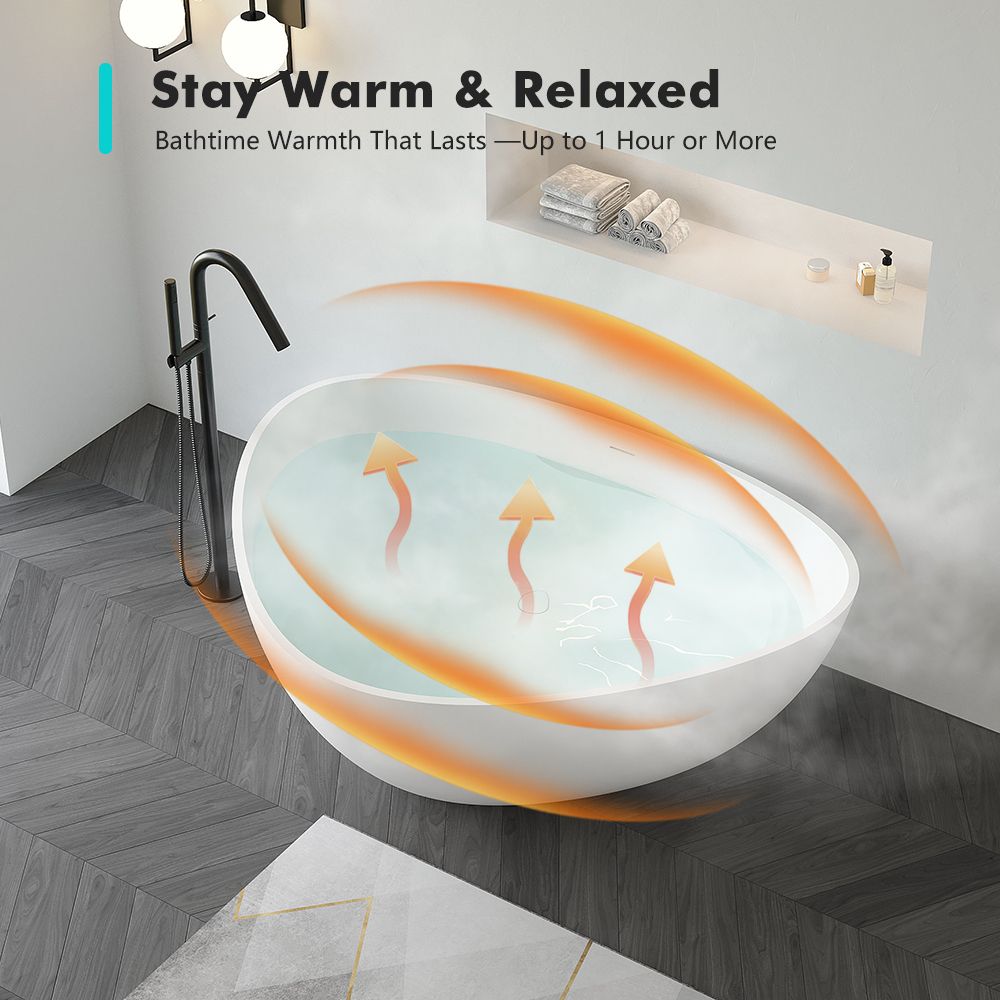 KT-8205 Stone Freestanding Bathtub Resin Stone Triangle Bathtub