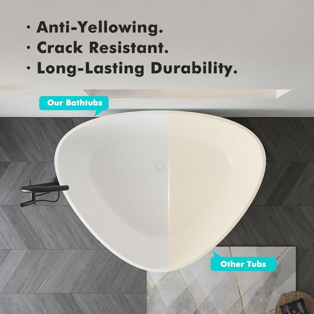 KT-8205 Stone Freestanding Bathtub Resin Stone Triangle Bathtub