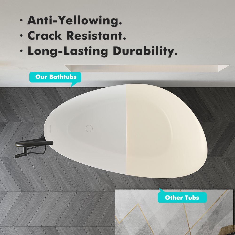 KT-8206 Triangular Bath Tub Solid Surface Freestanding Bathtub
