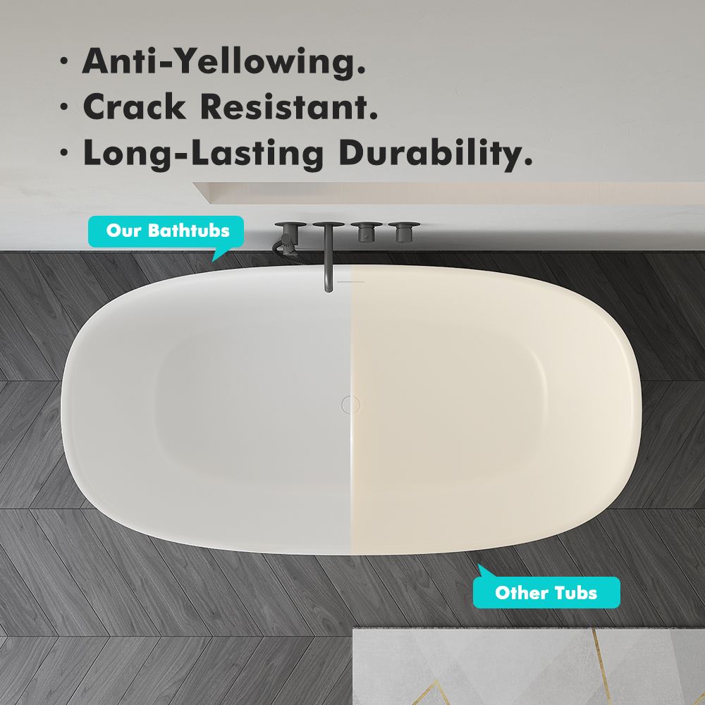 KT-8113 Artificial Stone Bathtubs Polymarble Freestanding Bathtub