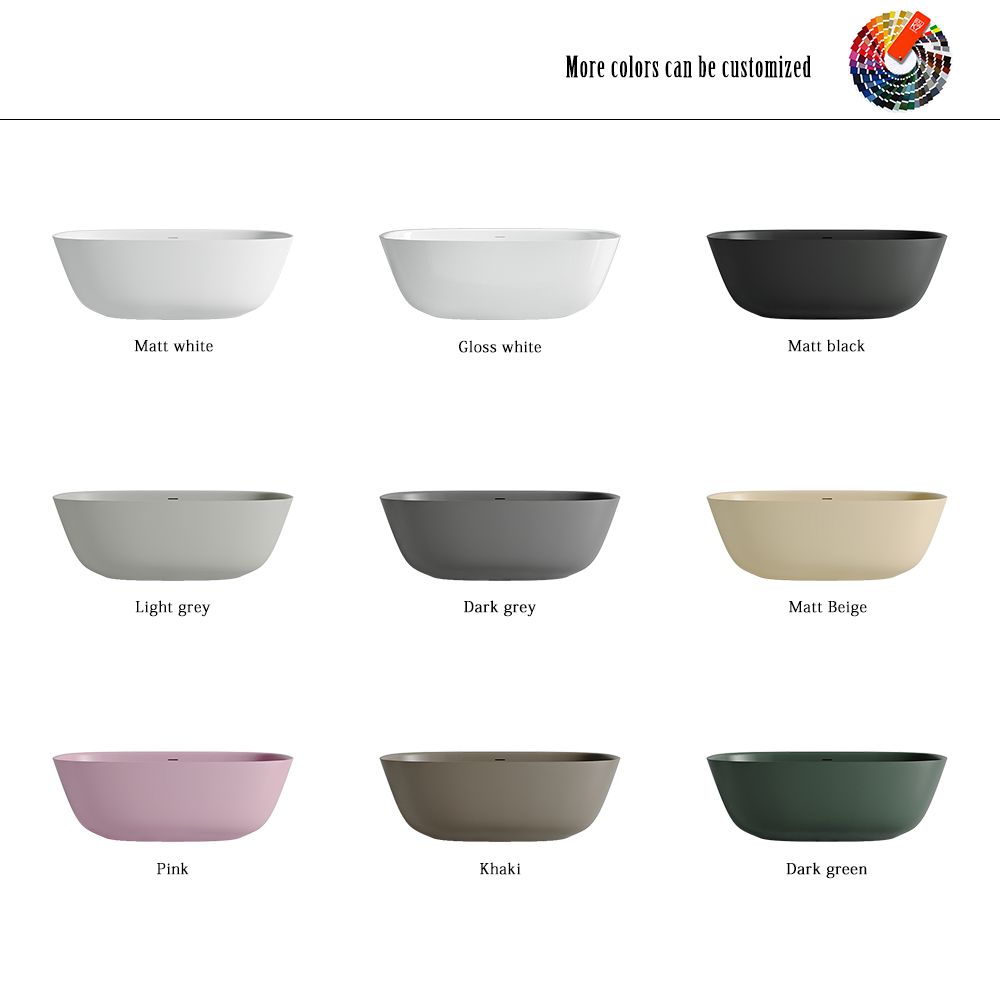 KT-8113 Artificial Stone Bathtubs Polymarble Freestanding Bathtub