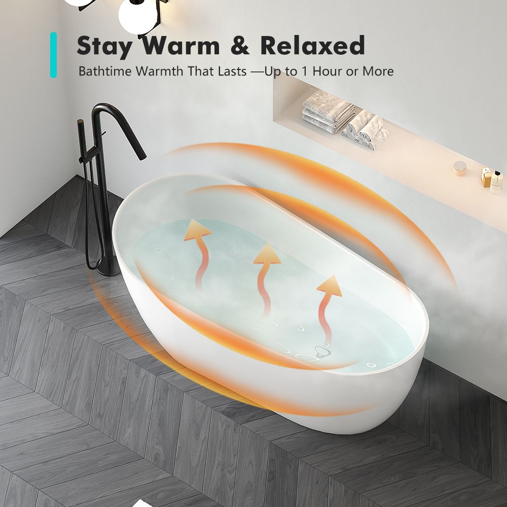 KT-8115 Solid Surface Freestanding Tub with Sleek Design Finish