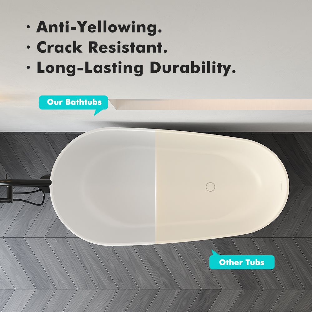 KT-8115 Solid Surface Freestanding Tub with Sleek Design Finish
