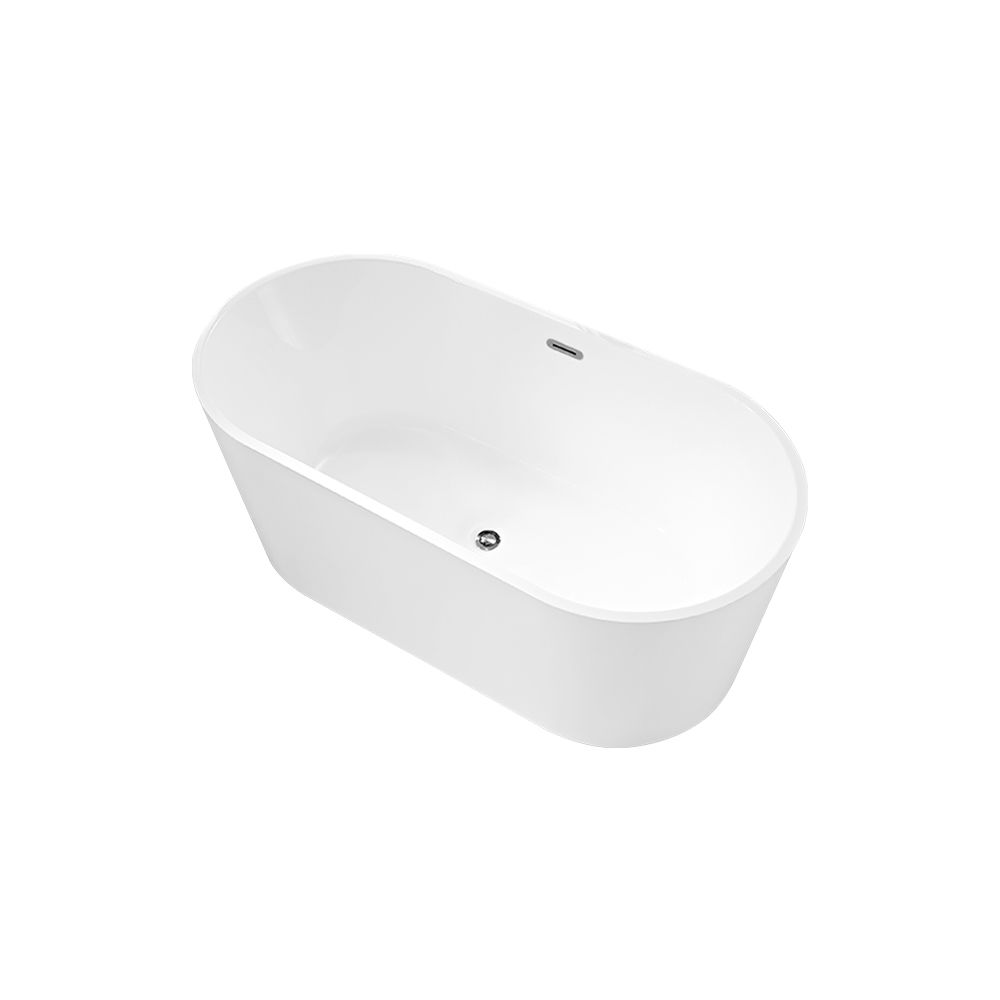 KT‑8021 Matte White Freestanding Acrylic Bathtub  Multiple Sizes, Sleek One Piece Design