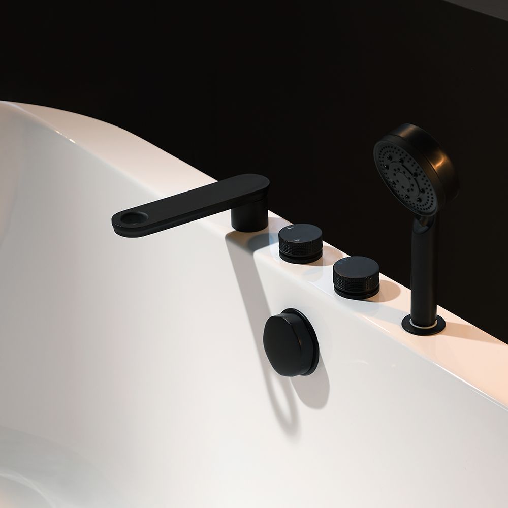KT-8020 Freestanding Oval Matte White Reinforced Acrylic One-Piece Construction Bathtub