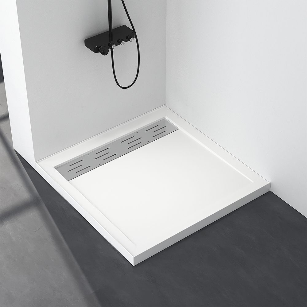 KT-ST011 38×38inch Square Solid Surface Stone Shower Base