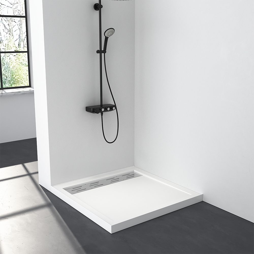 KT-ST011 38×38inch Square Solid Surface Stone Shower Base