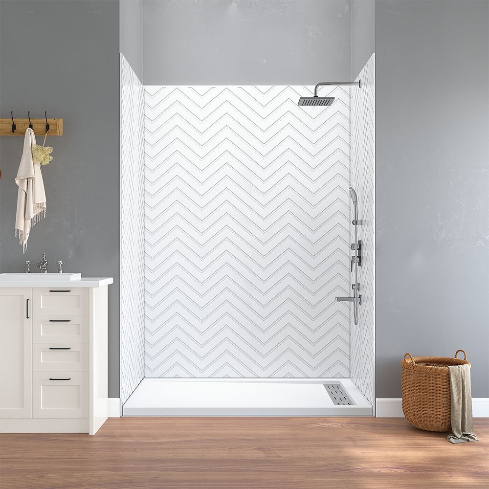KT-SW007 Solid Surface 3-piece Easy Up Bathroom Wall Panels