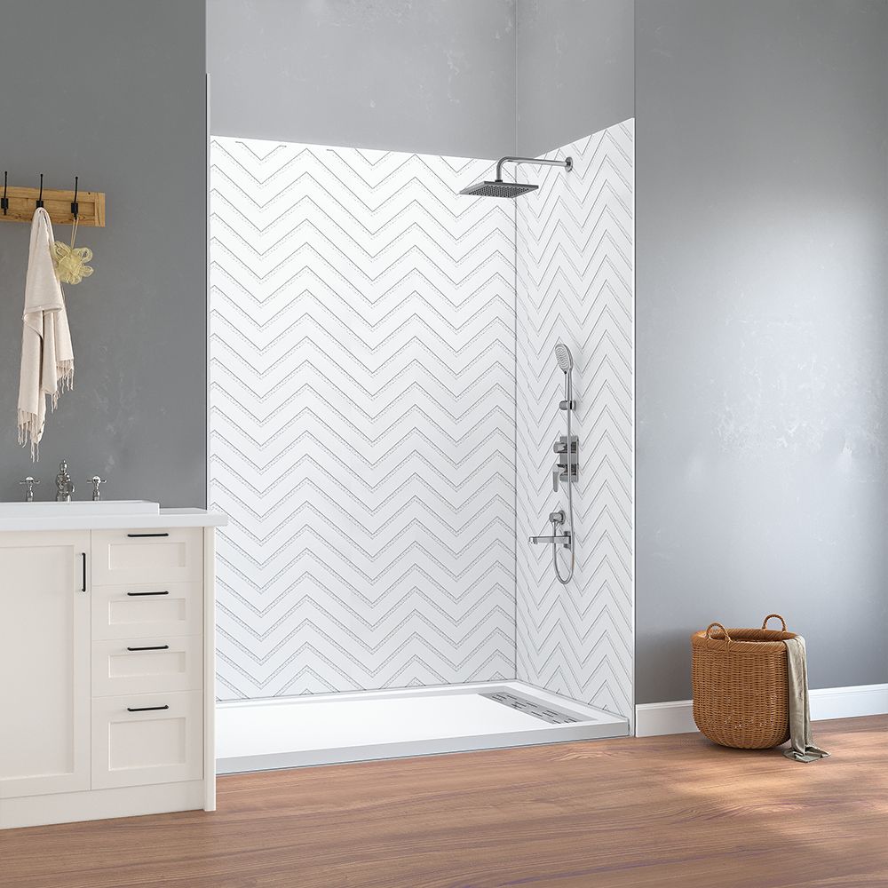 KT-SW007 Solid Surface 3-piece Easy Up Bathroom Wall Panels