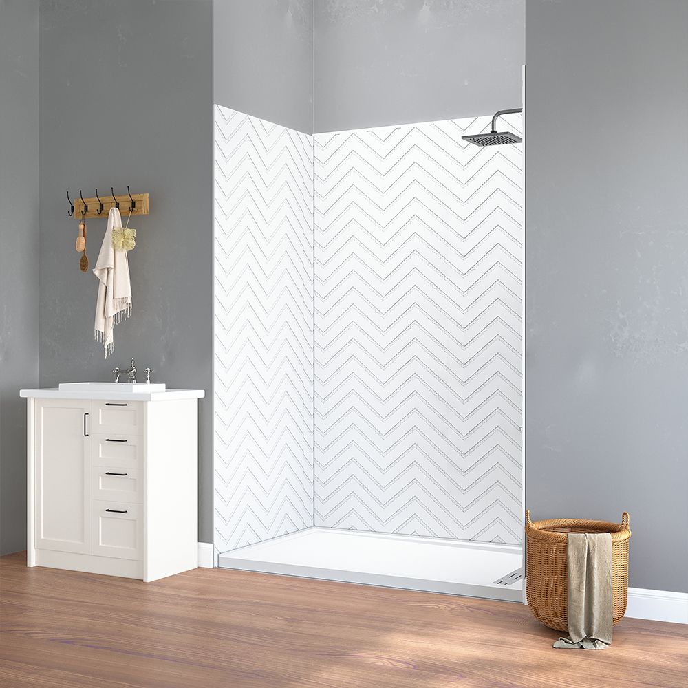 KT-SW007 Solid Surface 3-piece Easy Up Bathroom Wall Panels