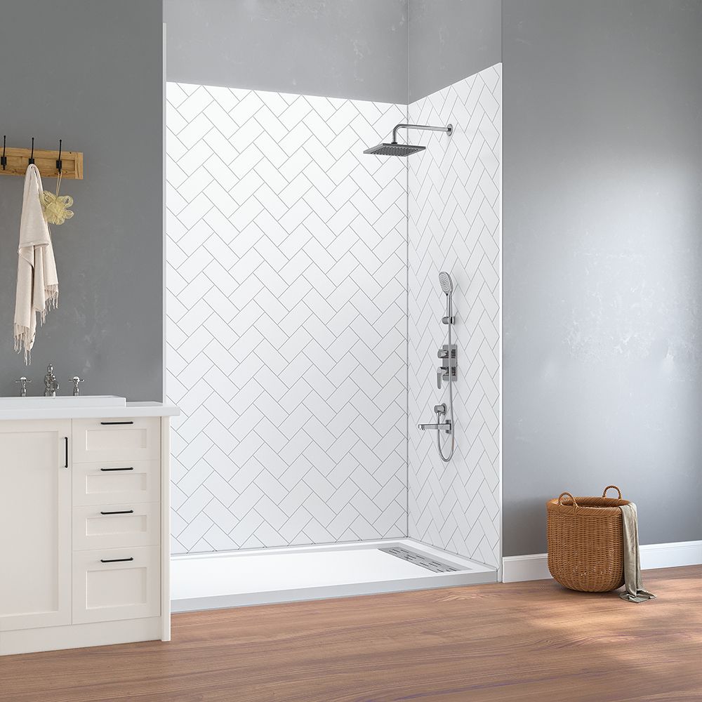 KT-SW005 Bathroom Decoration Customize Solid Surface Shower Walls