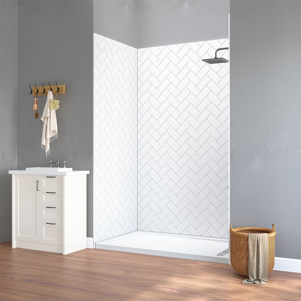 KT-SW005 Bathroom Decoration Customize Solid Surface Shower Walls