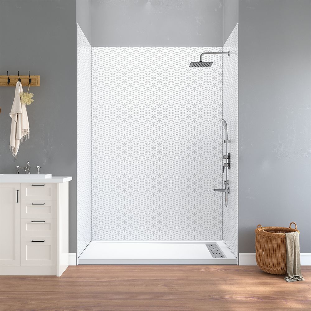 KT-SW001 Custom Made Solid Surface Bathroom Shower Wall Panels