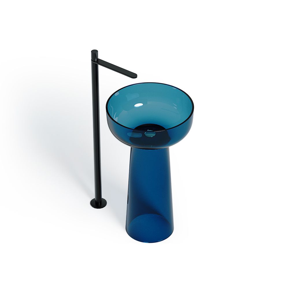 KT-3033R Transparent Bathroom Sink Freestanding Bowl Sink