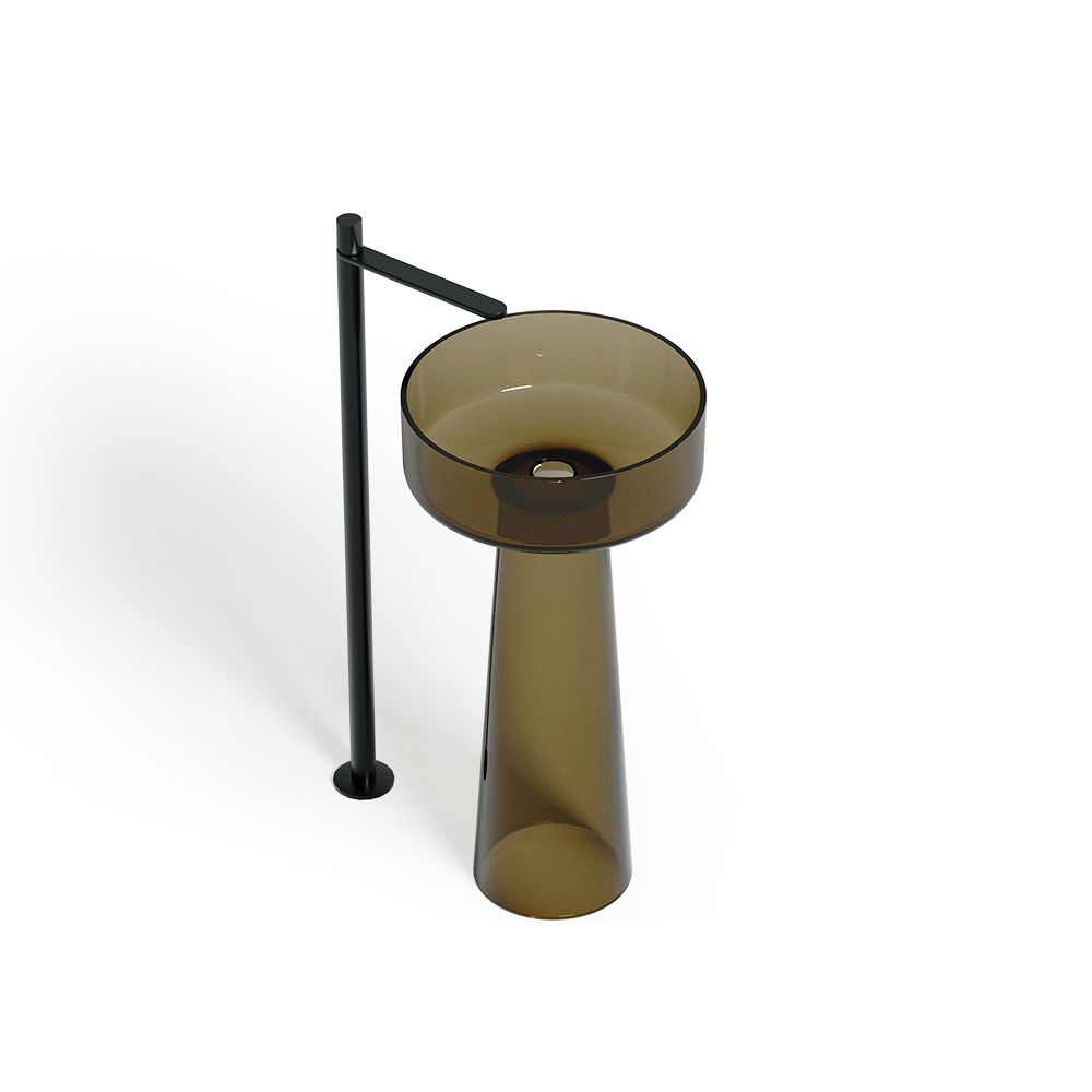 KT-3040R Translucent Resin Customize Stand Alone Wash Basin