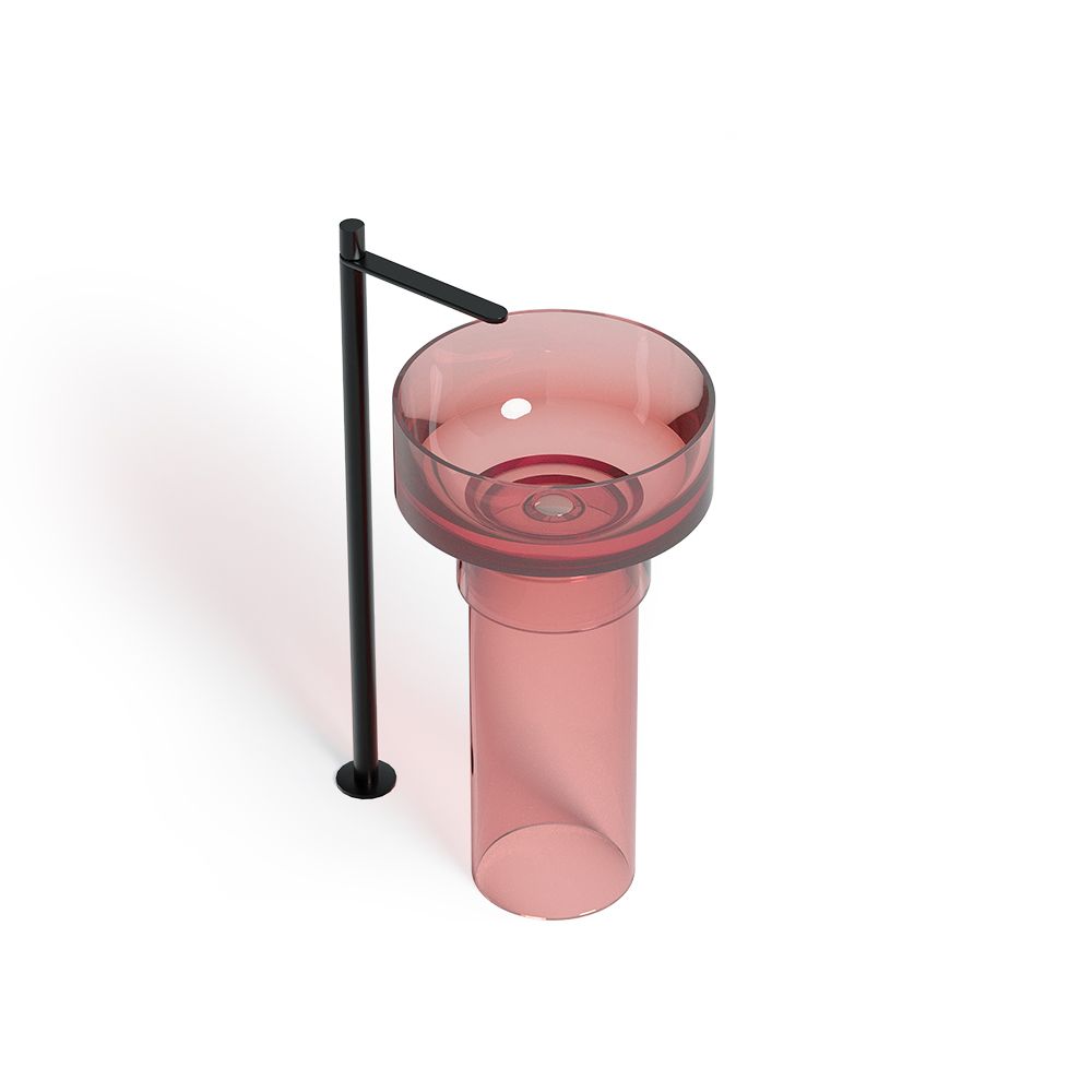 KT-3047R Round Transparent Basin Freestanding Cylinder Basin