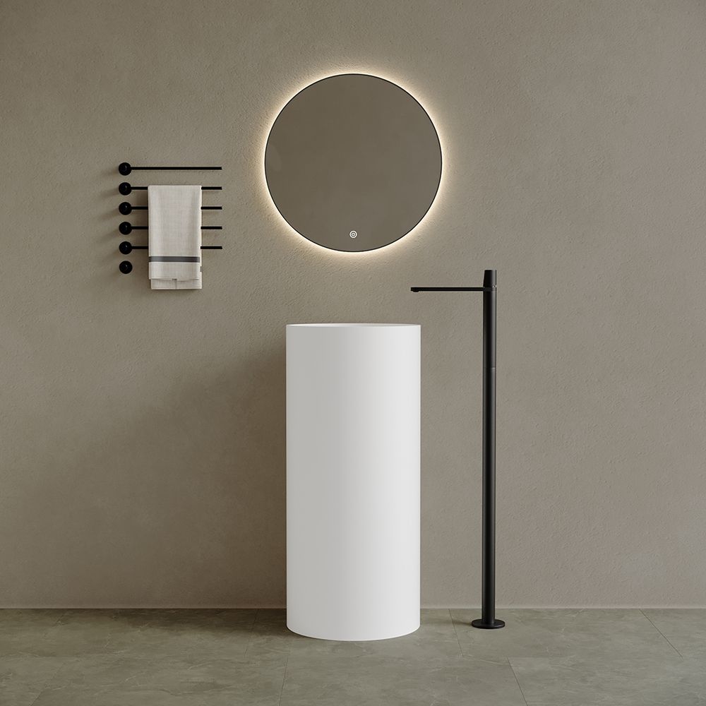 KT-3001 Solid Surface Freestanding Pedestal Sink