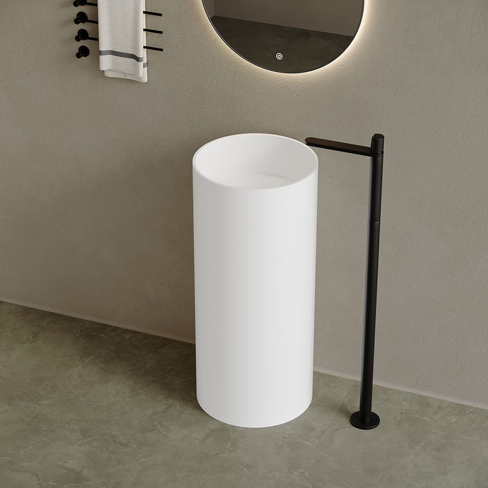 KT-3001 Solid Surface Freestanding Pedestal Sink