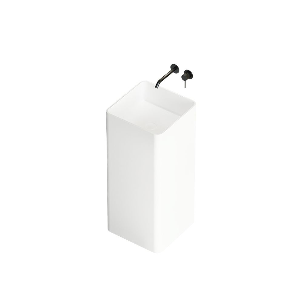 KT-3011 Resin Stone Square Pedestal Freestanding Sink
