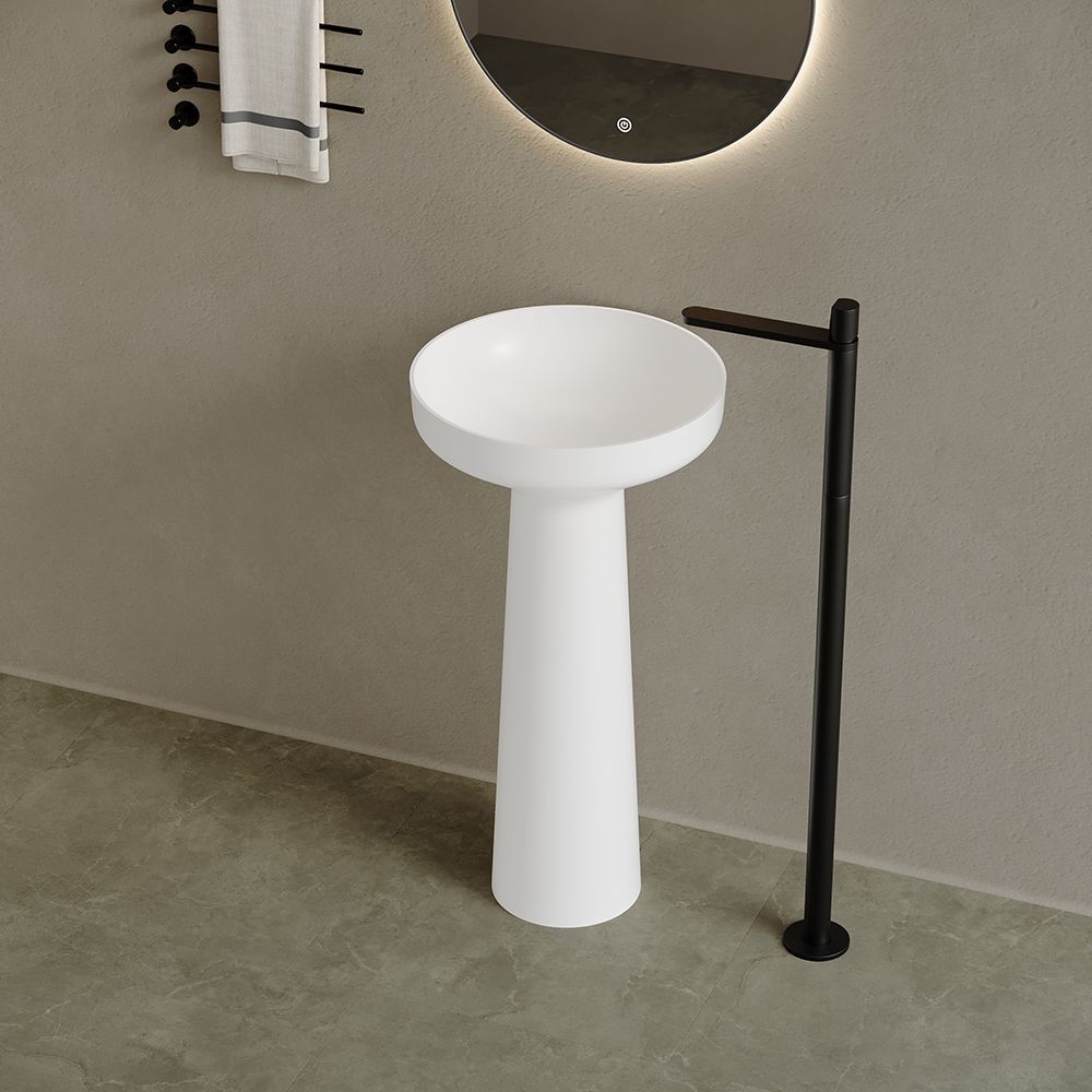 KT-3020 Artificial Stone Pedestal Wash Basin