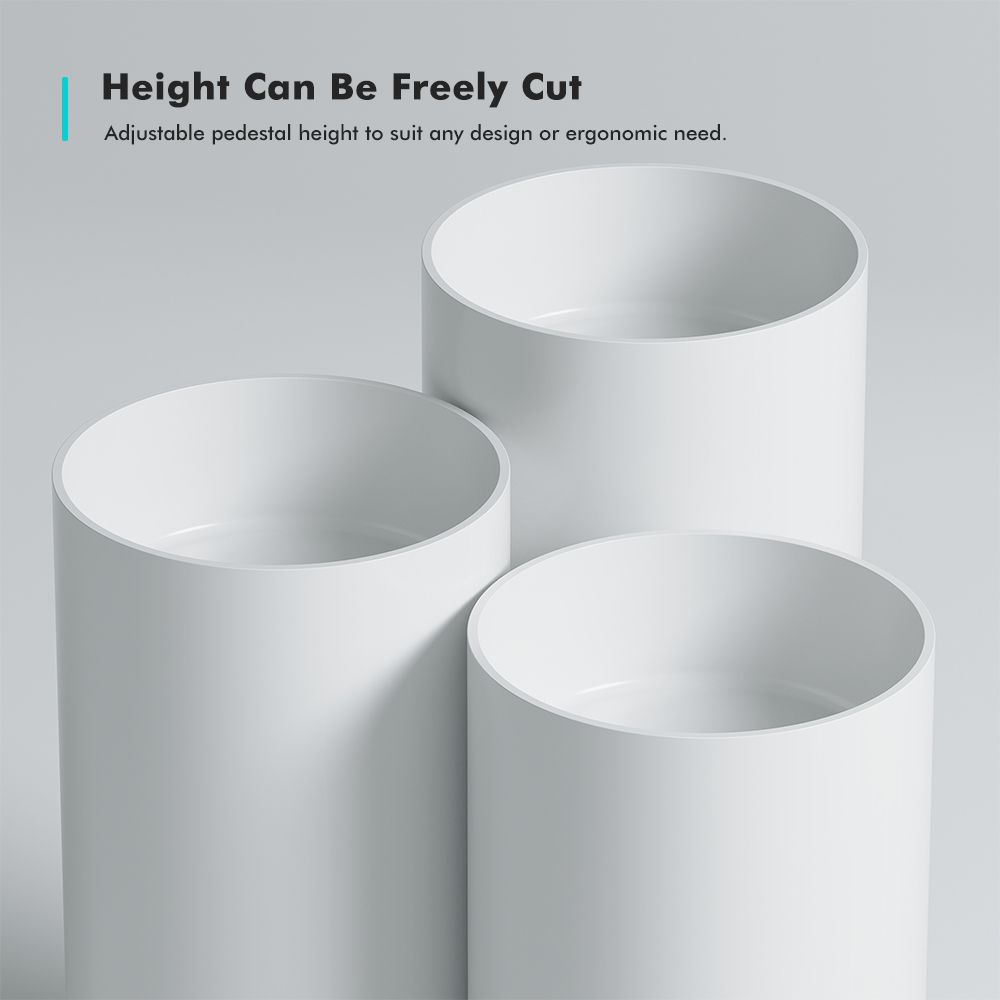 KT-6102 Resin Stone Cone Shape Freestanding Stand Alone Sink