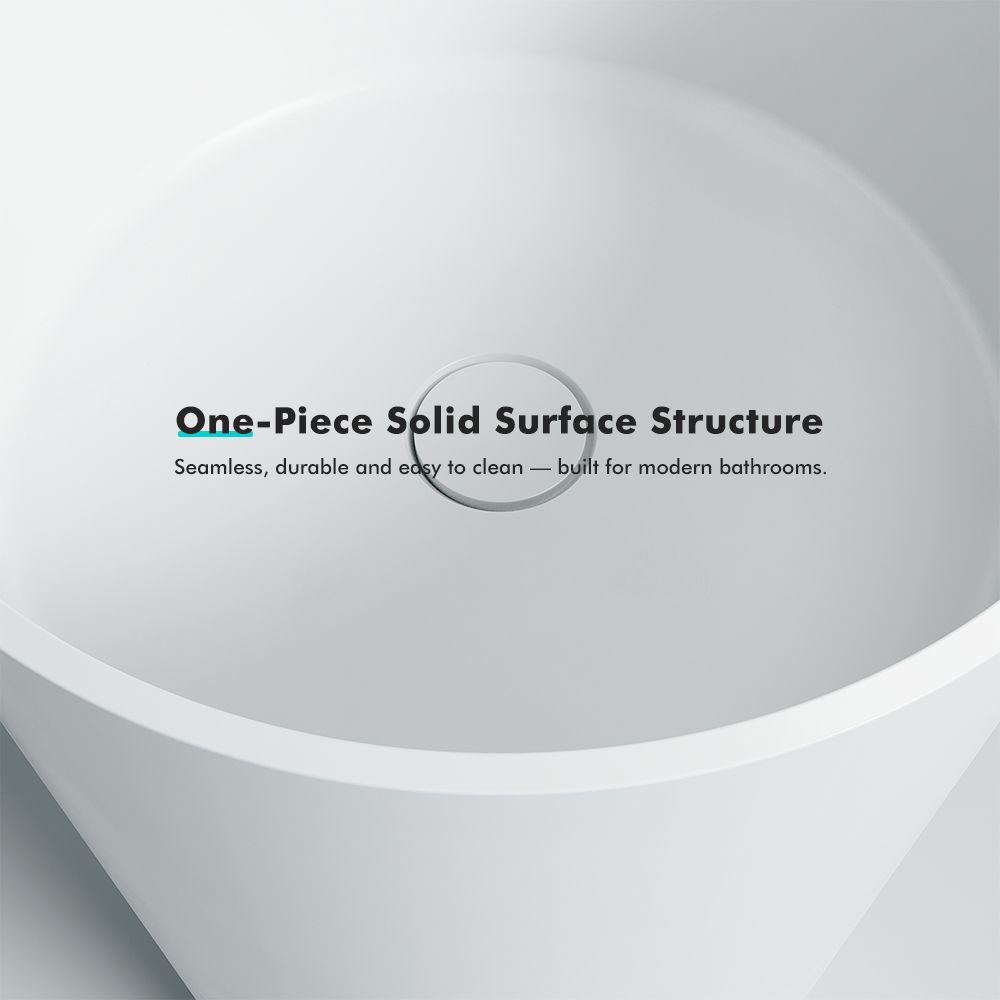 KT-6102 Resin Stone Cone Shape Freestanding Stand Alone Sink