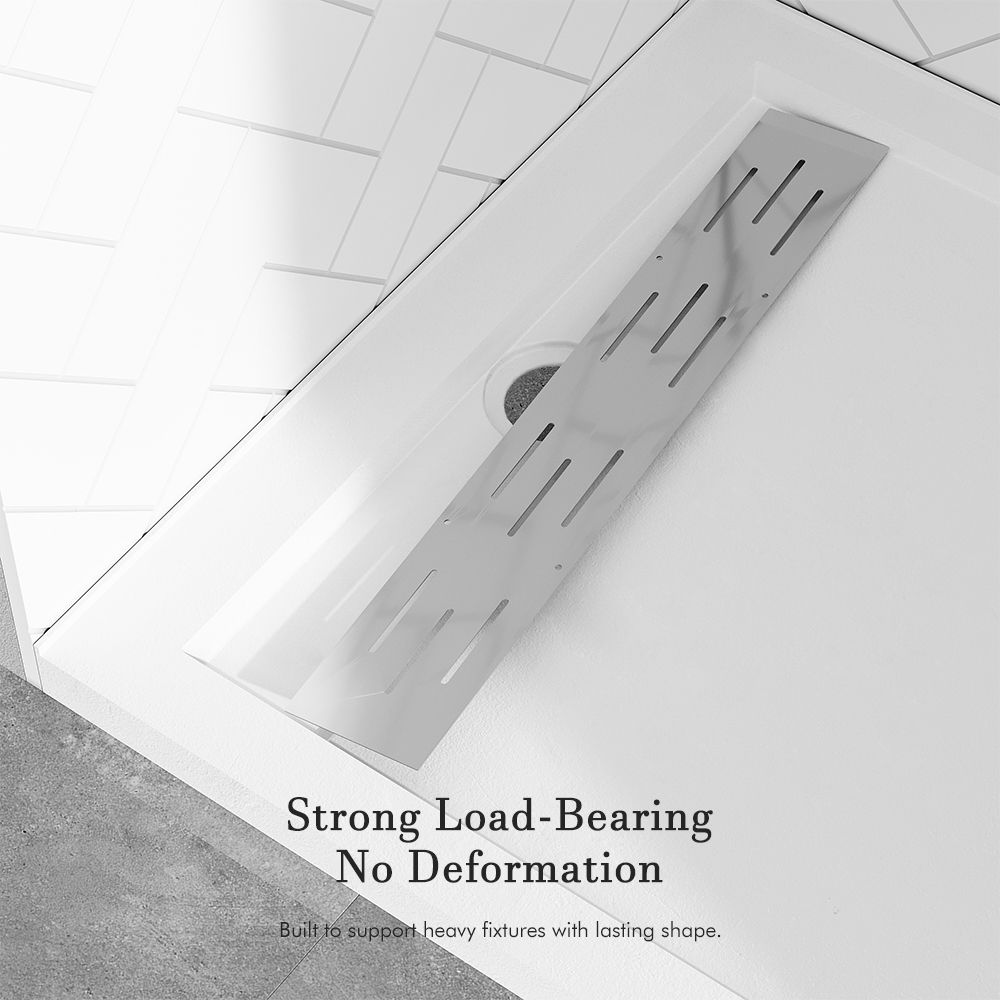 KT-ST011 38×38inch Square Solid Surface Stone Shower Base