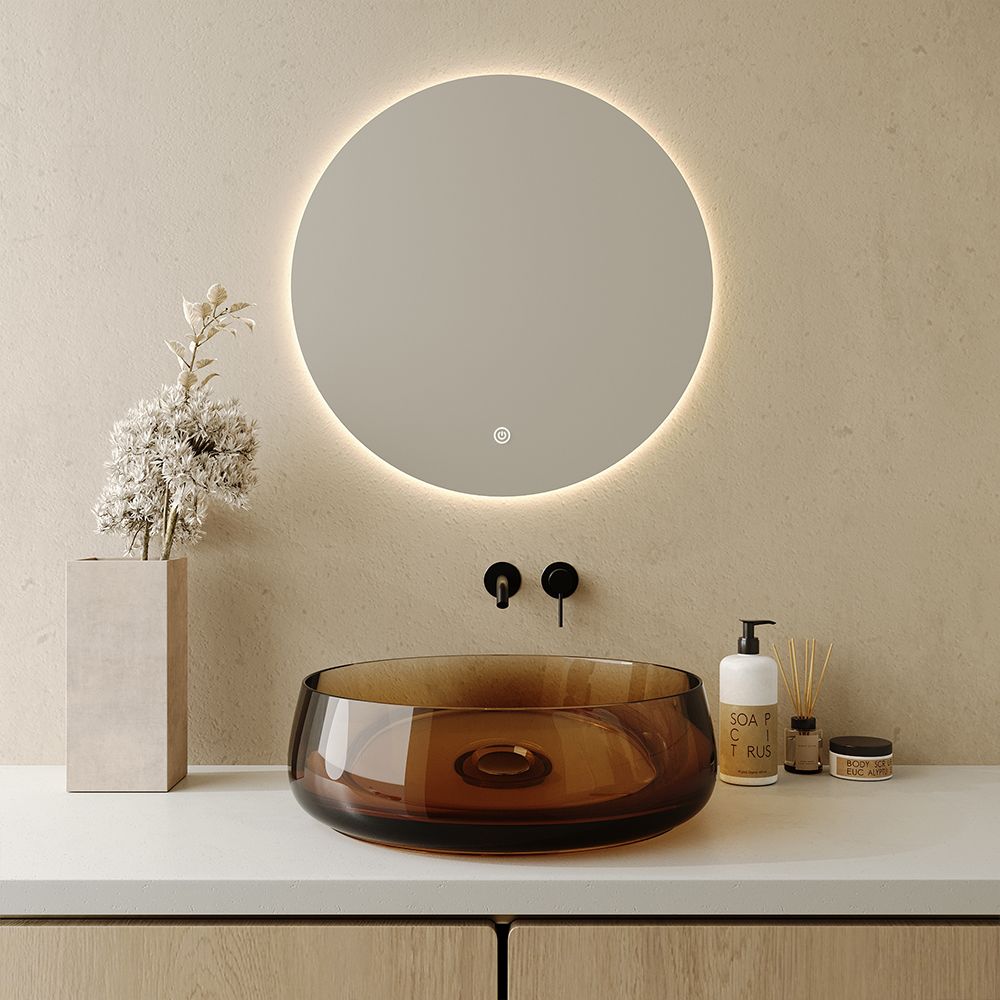 KT-2005R Round Shape Resin Countertop Basin Desert Resin Sink