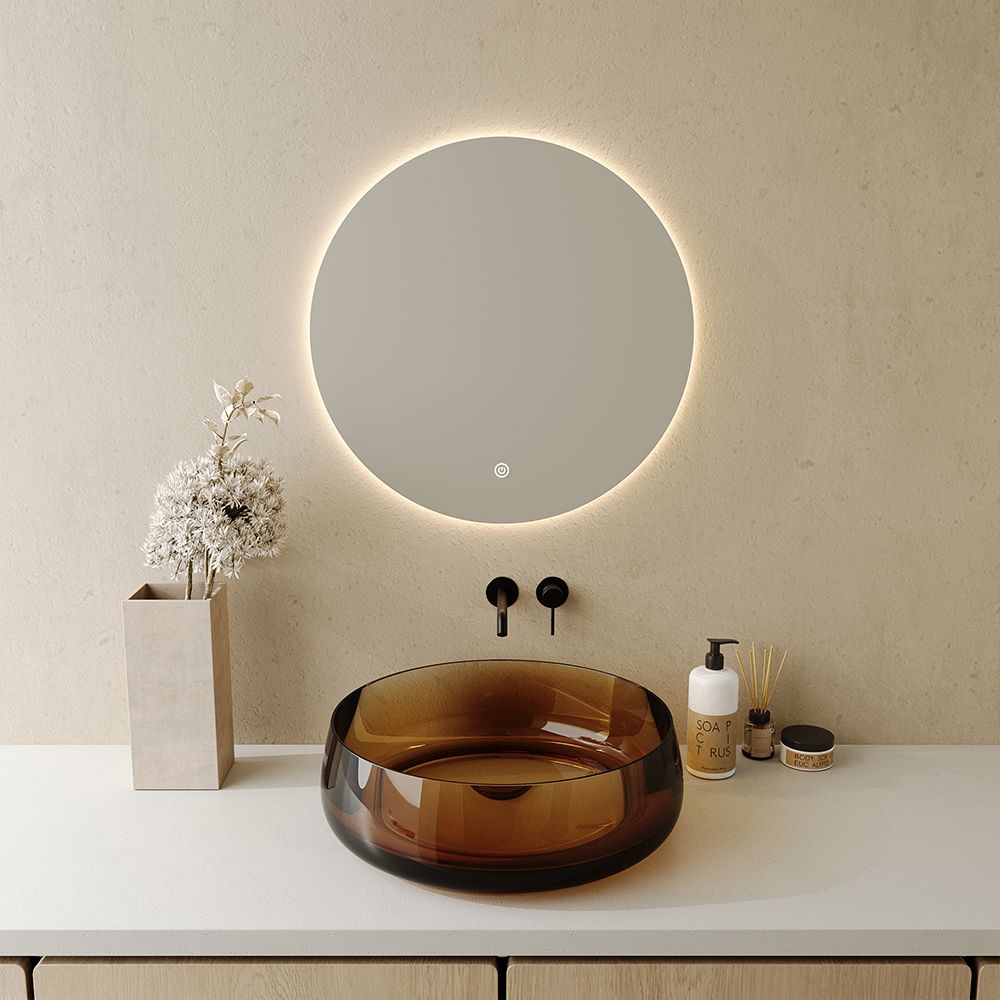 KT-2005R Round Shape Resin Countertop Basin Desert Resin Sink