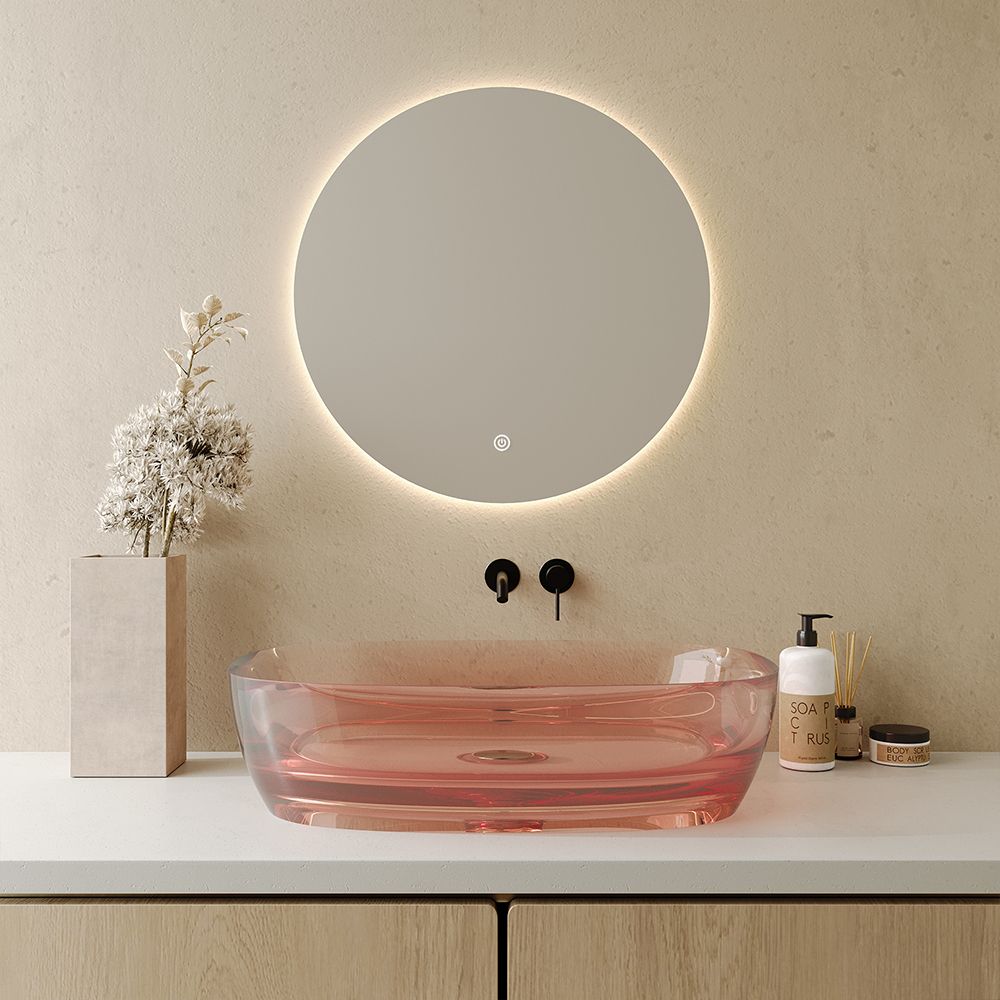KT-2093R Resin Oval Countertop Basin 600mm Countertop Basin