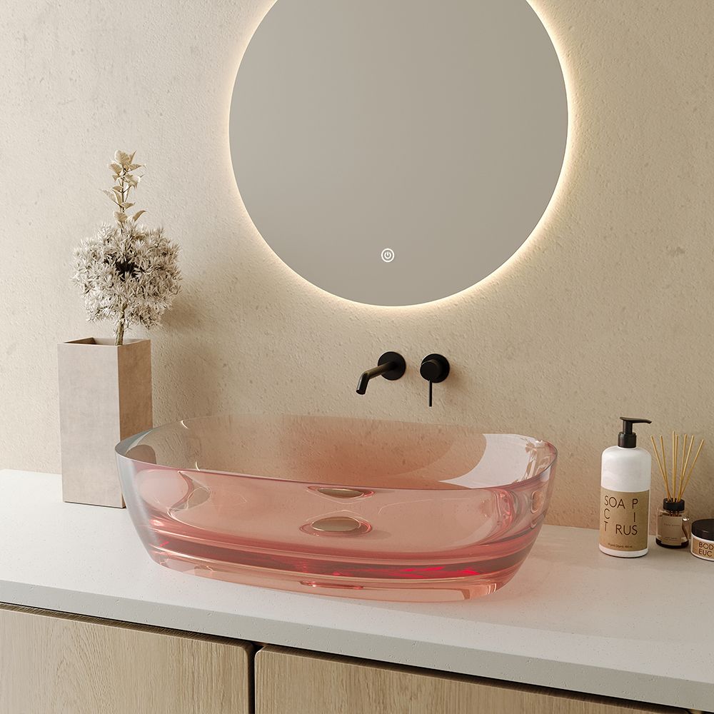KT-2093R Resin Oval Countertop Basin 600mm Countertop Basin